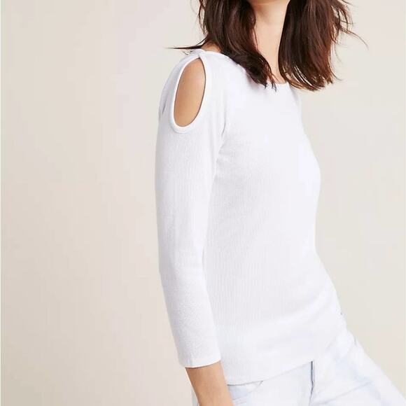 Anthropologie Jane Ribbed Long Sleeve Top - Picture 2 of 10